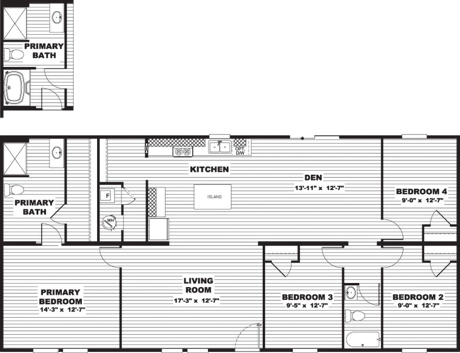 Oak floor plan